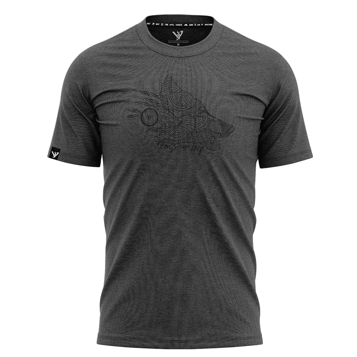 FEED YOUR WOLF TEE // HTHR CHARCOAL