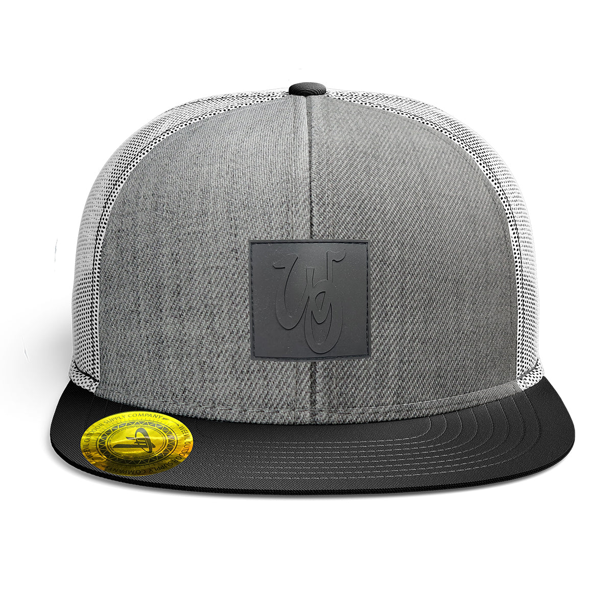 Monogram Hat // Wool Blend // Heather/White