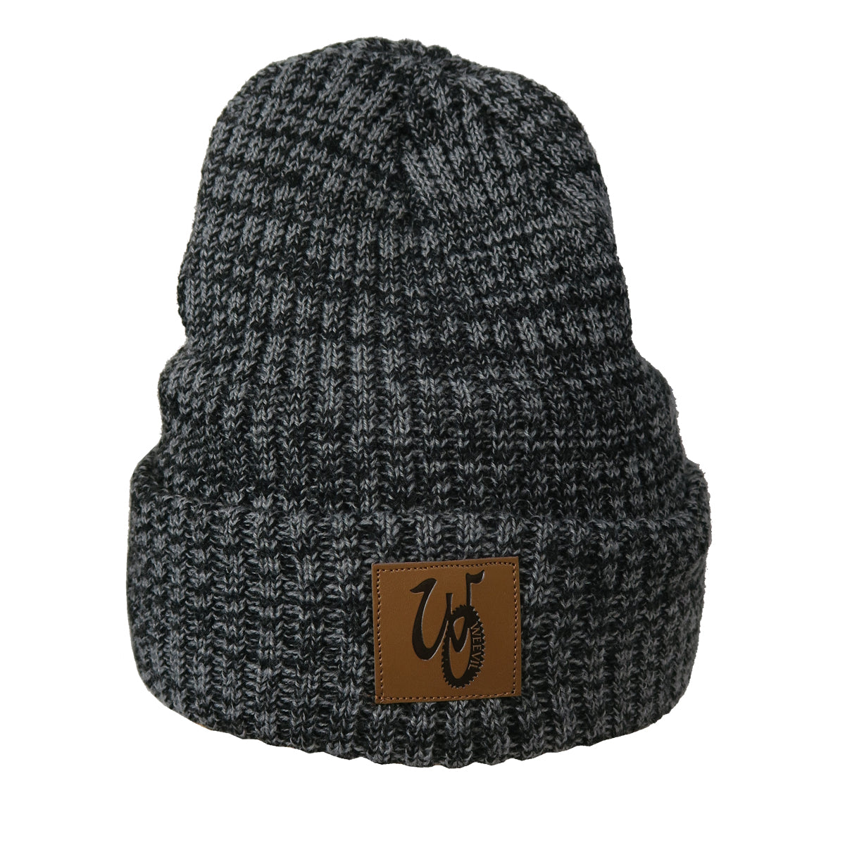 Monogram Beanie // Grey/Black // Fleece Liner