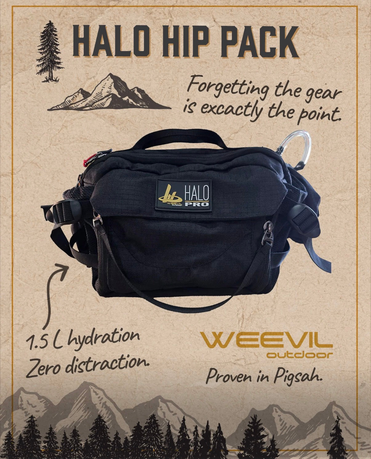 HALO 1.5 // DAY HIP PACK // GRN