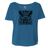 LEAF FLOW T // BLUE // WOMENS