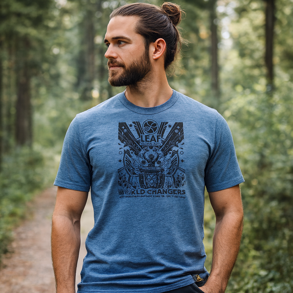 LEAF LOGO T // BLUE