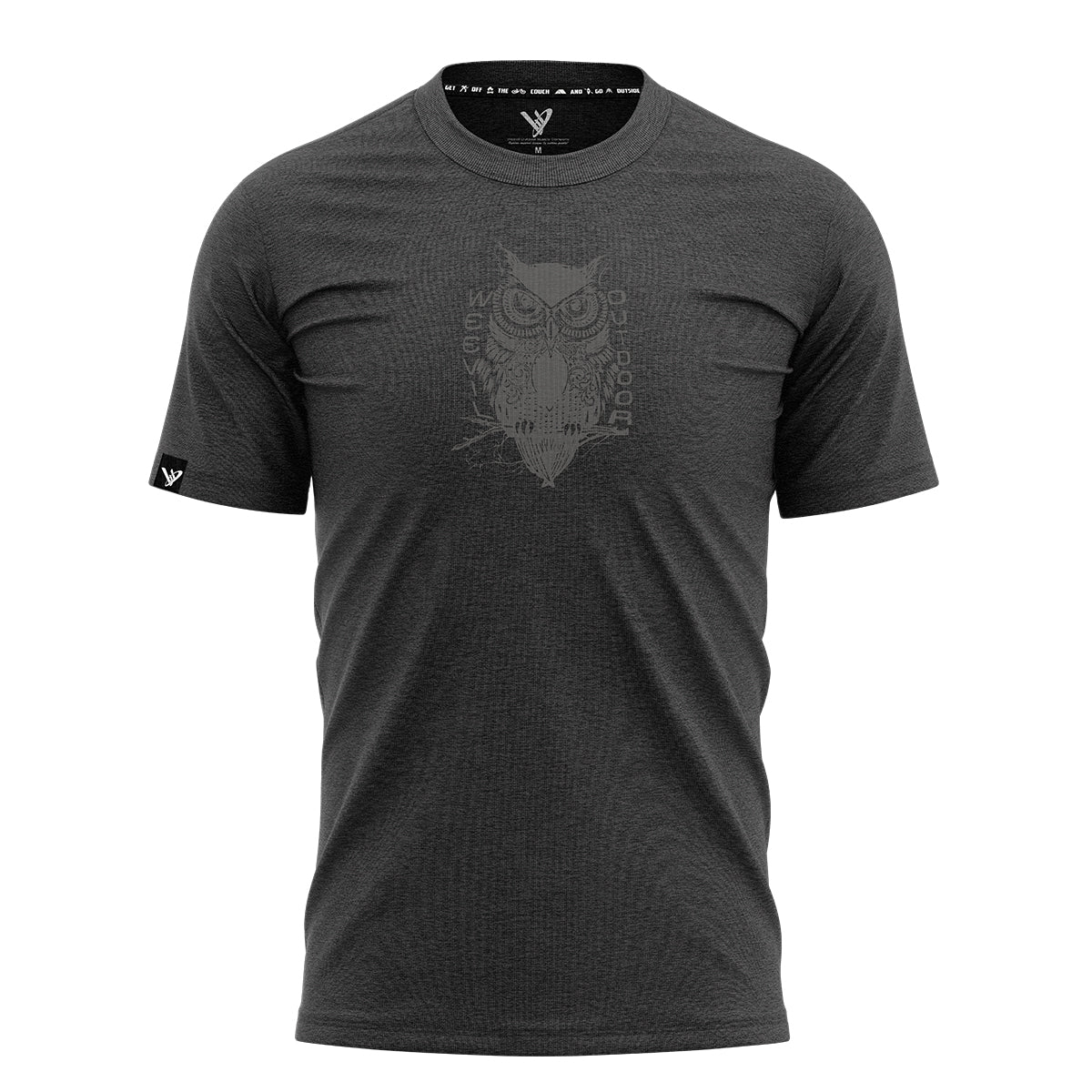 WISE OWL TEE // HEATHER GREY
