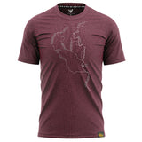 PISGAH TRAIL MAP TEE // MERINO WOOL RED