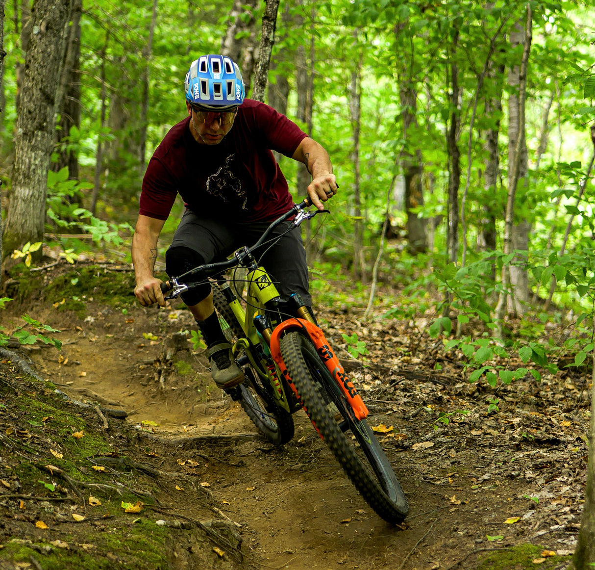 PISGAH TRAIL MAP TEE // MERINO WOOL RED