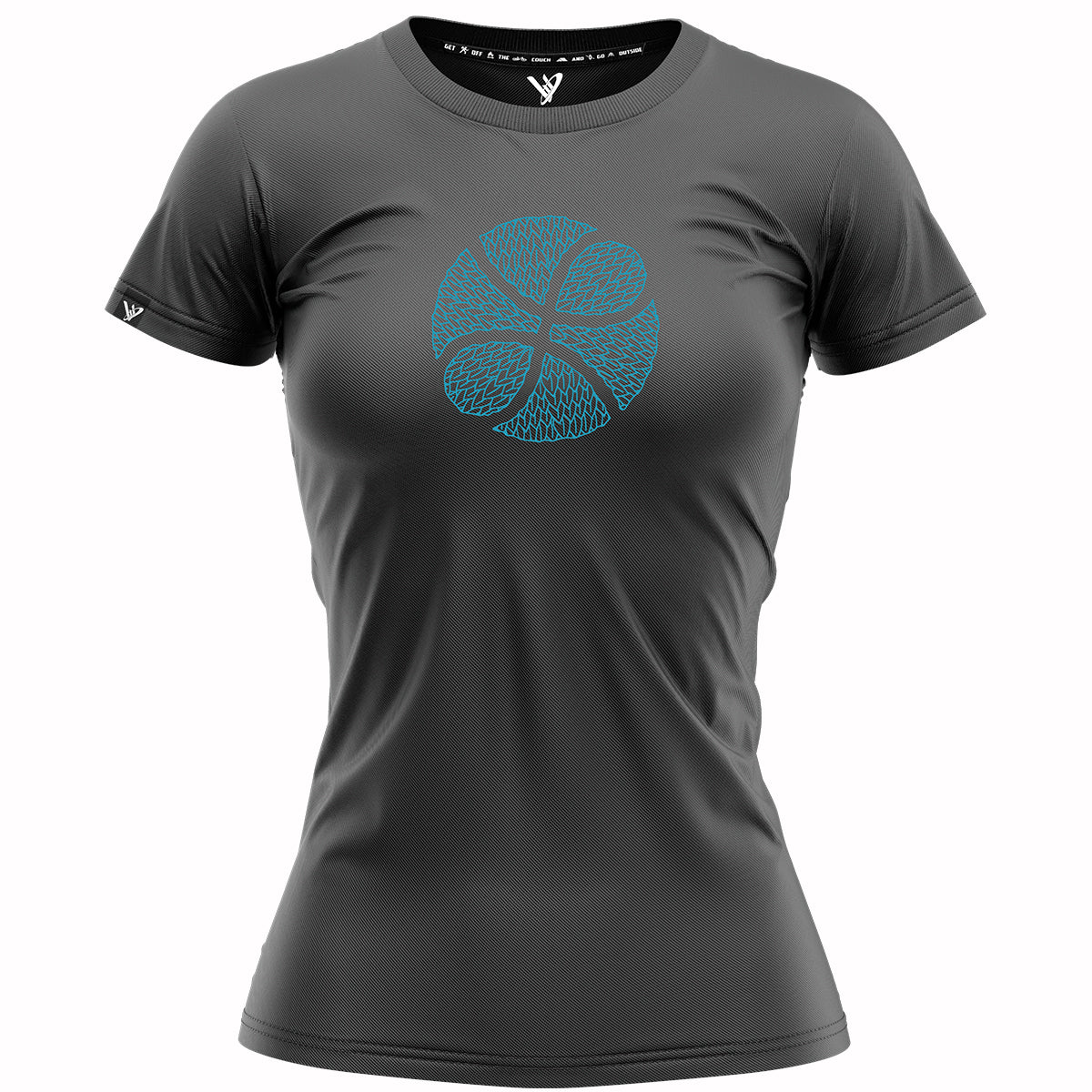 LEAF LOGO T // WOMENS // CHARCOAL