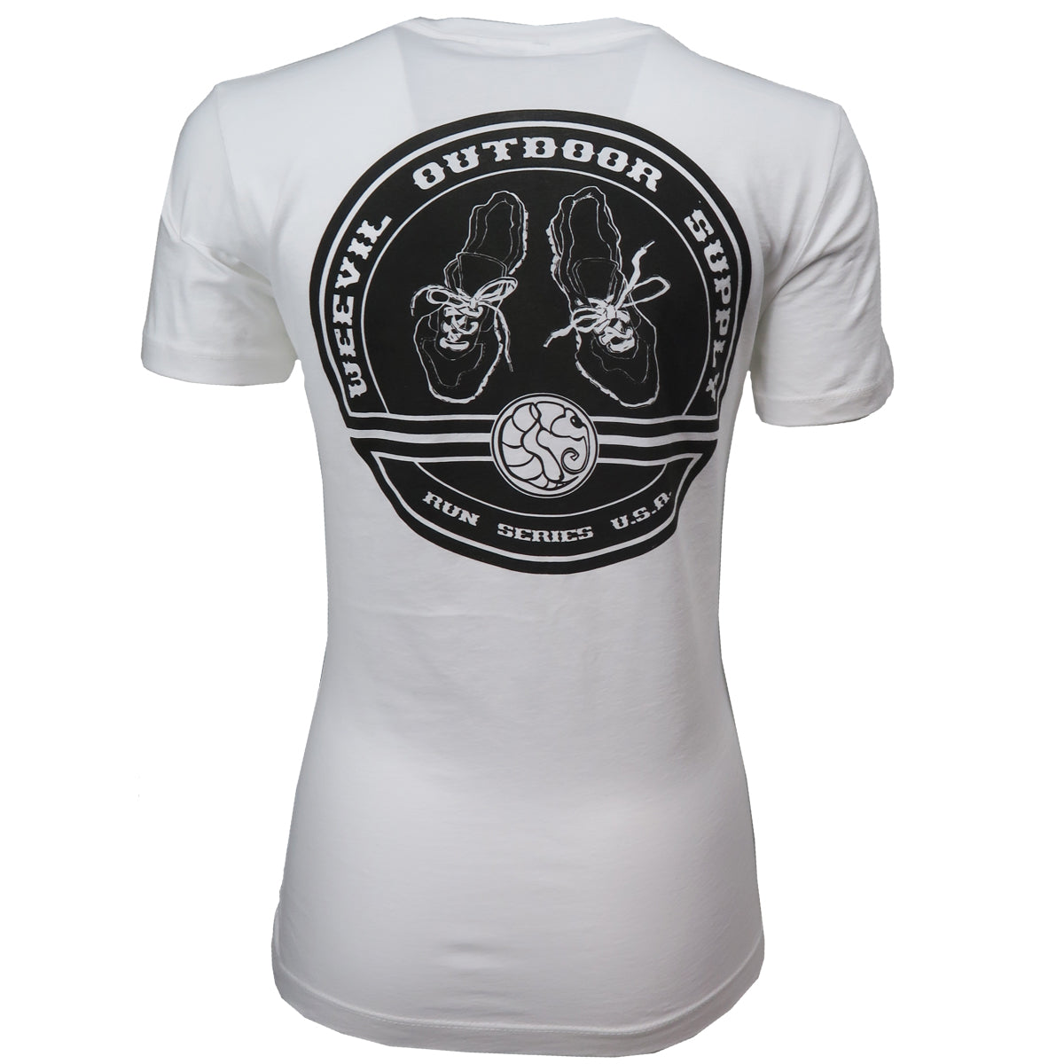Run Badge Tee  // Womens // White