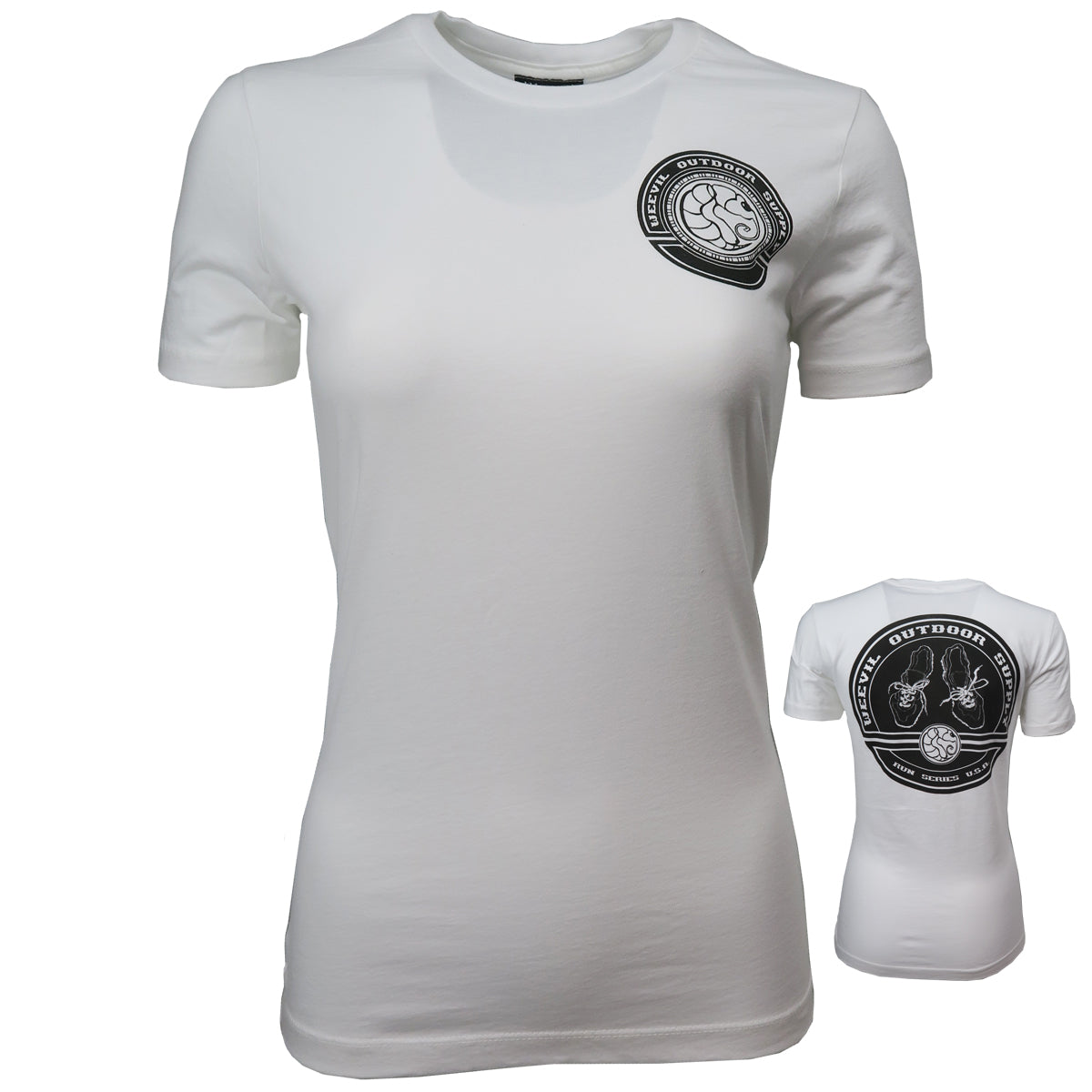 Run Badge Tee  // Womens // White