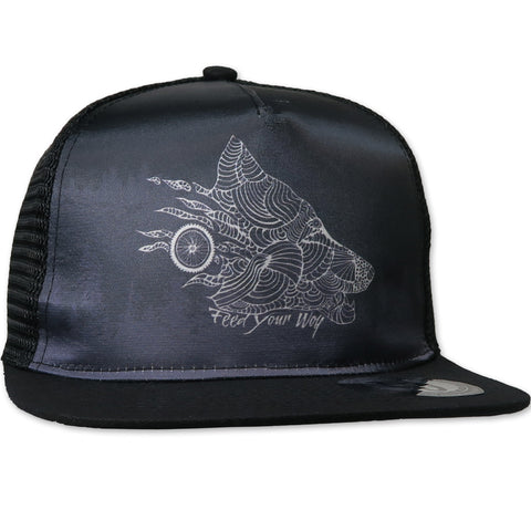Feed Your Wolf Hat // Monochrome Print // Black / White